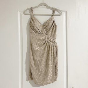 Shimmering wrap-around dress
